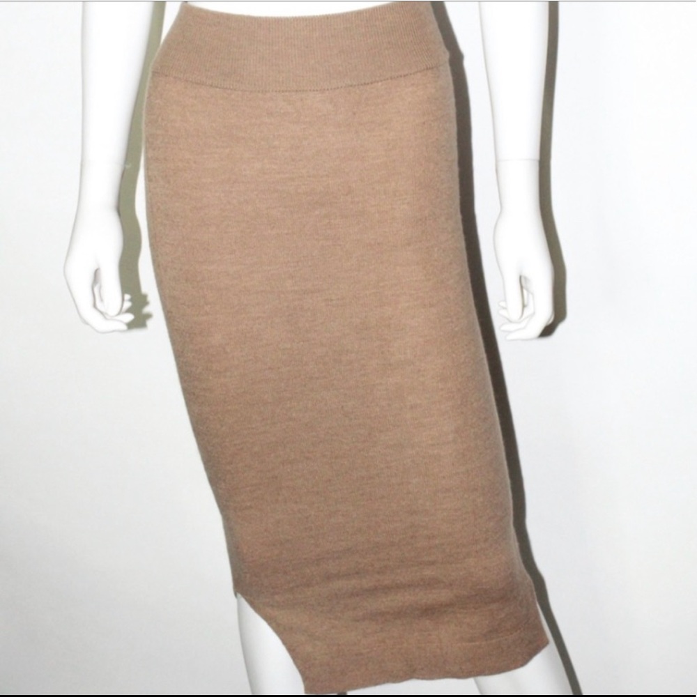 Sweater Material MIDI Skirt
